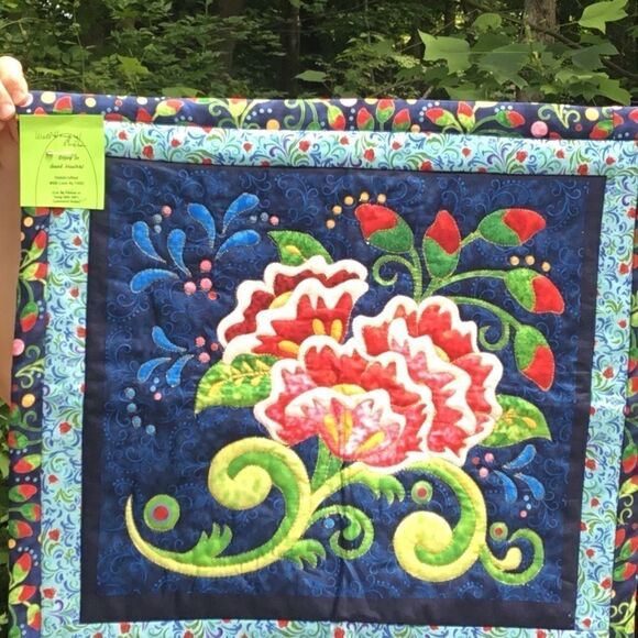 NWT. Hand Crafted Bright Flower Wall Hanging - Picture 3 of 6